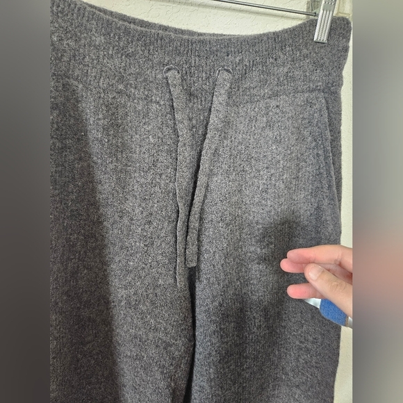 NWOT Everlane The Cozy Stretch Wide Leg Wool Yak Hair Blend Pants Charcoal Gray - Picture 7 of 12